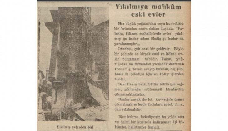 1938 de İstanbul da yıkılmaya mahkum eski evler!