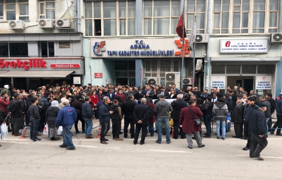 Adana Tapu Kadastro Müdürlüğü'nün inşaatında eylem!