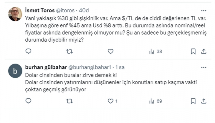 İstanbul da dolar bazlı konut fiyatlarında son durum ne?