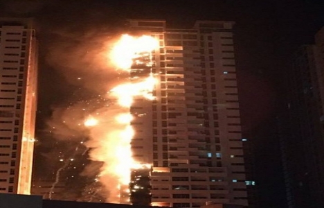 Ajman One Tower 12'de yangın çıktı!