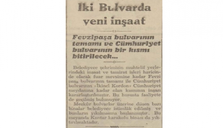 1941 de İzmir e iki yeni cadde! Binalar tek tek yıkılmış!