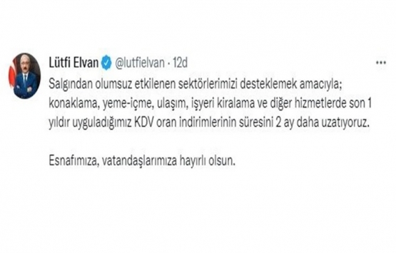 Hazine ve Maliye Bakanı Lütfi Elvan dan esnafa müjdeli haber!