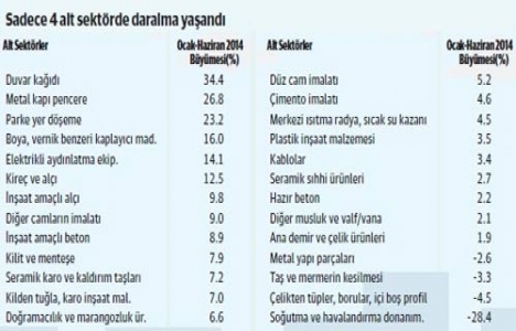 İnşaatta yan sanayi hız kesmedi! Hangi sektör ne kadar büyüdü?