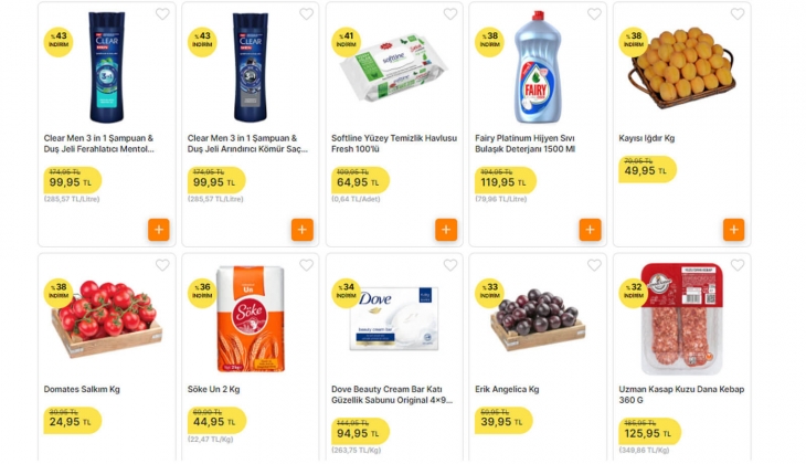 Migros ta yüzde 50 lik dev indirim: Kasap köfte 119, Fairy bulaşık değerjanı 119, Söke 2 kg un 44 TL!
