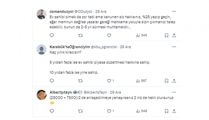 7 bin 500 TL olan ev kirası 25 bin TL ye çıkarılabilir mi? Ev sahibi mi haklı, kiracı mı?