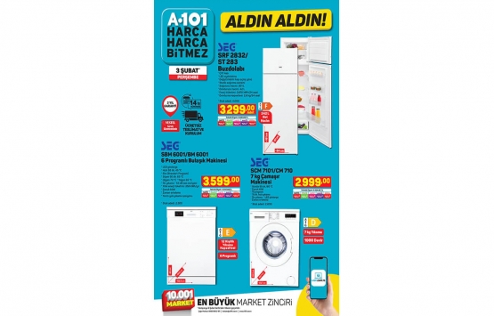 A101 aldın aldın online 3 Şubat kataloğu! Muhteşem fırsatlar sizi bekliyor!
