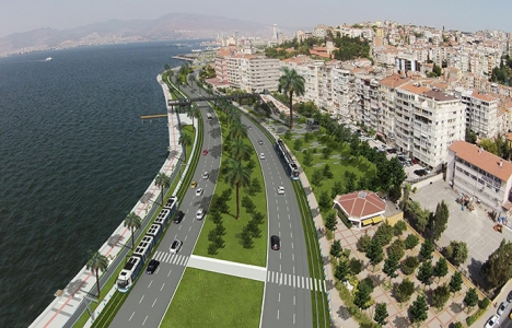 Konak tramvay hattının rayları döşeniyor!