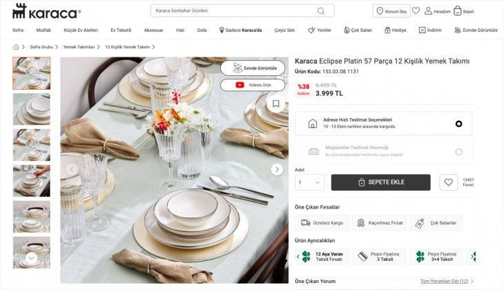 Karaca Erken Kış Fırsatları nda yüzde 50 indirim! İşte 10 Ekim 2022 Karaca fiyat listesi