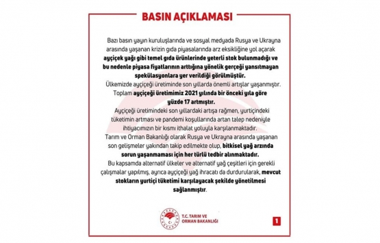 Tarım Kredi Kooperatifi ayçiçek yağı fiyat listesi!