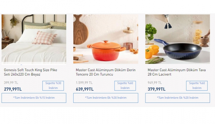 English Home’da yeni kampanya! Yüzde 60’a ek sepette yüzde 20 indirim! İşte 24 Ekim 2022 fiyat listesi…