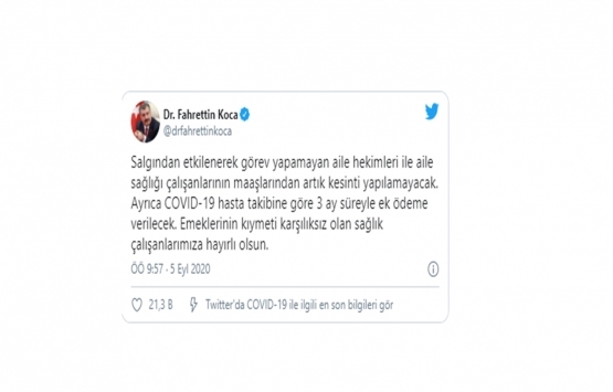 Sağlık çalışanlarının maaşlarından kesinti yapılmayacak!