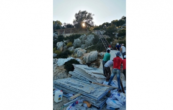 Corona fırsatçıları Antalya Kekova Koyu’na 48 saatte villa yaptı!