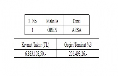 Milas Belediyesi nden 6.8 milyon TL ye satılık arsa!