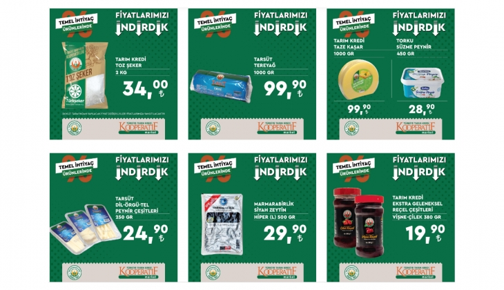  Tarım Kredi de şekerden pirince onlarca üründe dev indirim! 2 Ekim 2022 fiyat listesi...