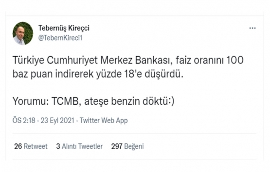 Merkez Bankası politika faizini indirdi!