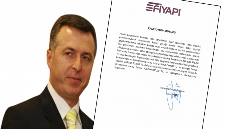 Fi Yapı’nın kamu borcu 500 milyon TL’ye yaklaştı!