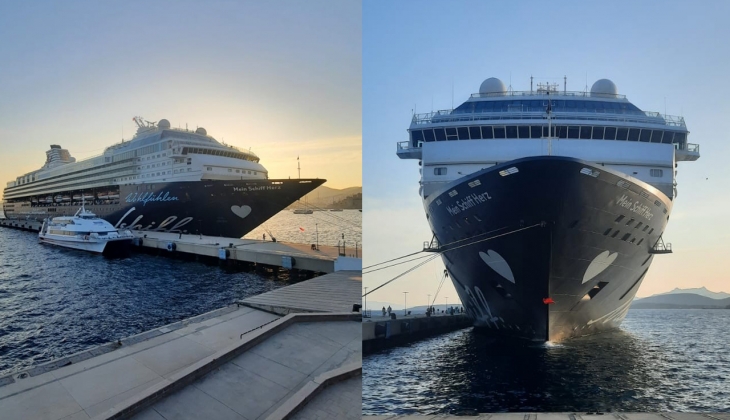 Dev kruvaziyer Bodrum'u yabancı turistle doldurdu