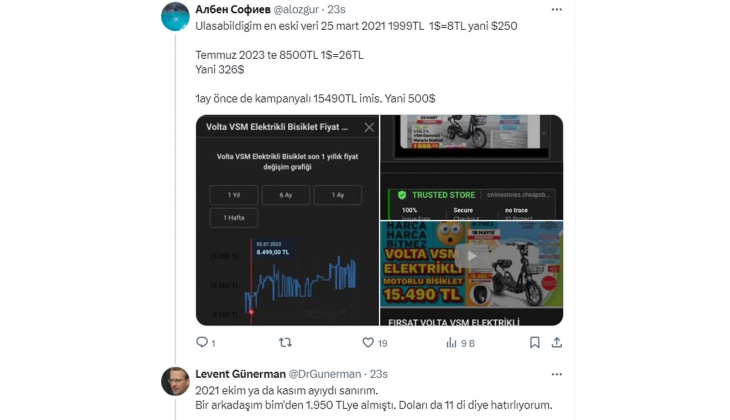 Dolar 11 lirayken Volta Vsm Elektrikli Motosiklet 2 bin TL ydi: Şimdi dolar 33, Volta 32 bin TL!