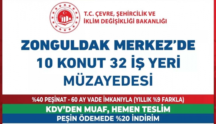 O ilimizde 10 konut ve 32 iş yeri KDV’den muaf satılıyor! 14 Şubat 2023’teki ihaleyi kaçırmayın…