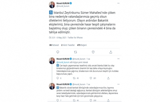 Zeytinburnu nda çöken binanın etrafındaki 4 bina tahliye edildi!