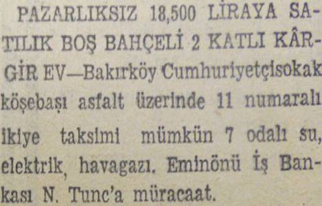 1948 yılında Suadiye de metrekaresi 6 liraya arsa satılacakmış!