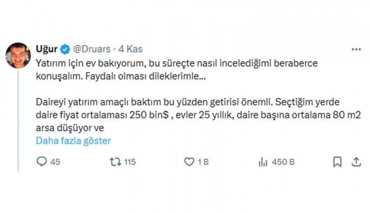 Yatırım için konut alacaklar nelere dikkat etmeli? İşte İstanbul dan örnek!