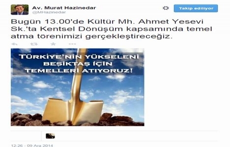 Beşiktaş ta kentsel dönüşüm için temel atma günü!