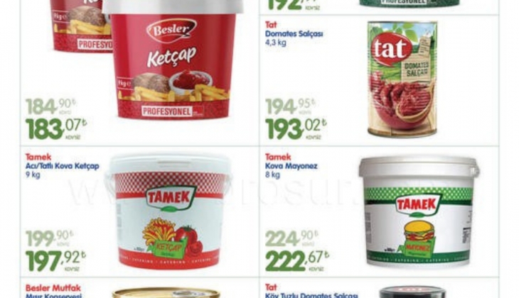 Bizim Market’te Tat domates salçası 193,02 TL’ye, Aytaç tereyağı 217,70 TL’ye, süzme beyaz peynir 96,53 TL’ye düştü!