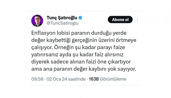 Enflasyon lobisinden vadeli oyunu!