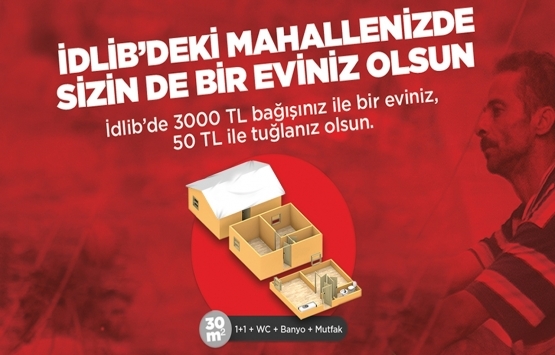 Türk Kızılay İdlib'de Acil Konaklama Evleri inşa edecek!