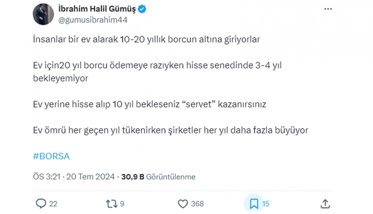Ev yerine hisse alıp, 10 sene beklerseniz servet kazanabilirsiniz! Hisse yatırımı, konuttan daha mantıklı!