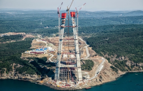 3. köprüde askı halatları monte ediliyor!