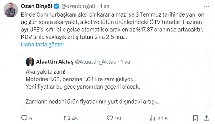 Akaryakıttaki ÖTV zammı 2.5 TL yi bulacak! 3 Temmuz da benzin ve motorin fiyatları resmen uçaçak!