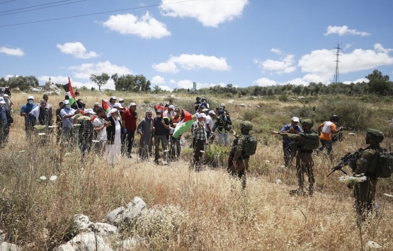 Filistinliler Batı Şeria'nın kuzeyinde inşa edilecek Yahudi yerleşimini protesto etti!