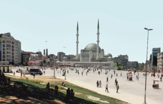 Taksim Camisi'nin minaresi yükseliyor!