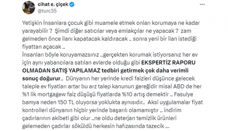 Emlakta fırsatçılığın çözümü, kiracı ve ev sahibi arasındaki kanunları hakkaniyetli düzenlemek ve uygulamaktan geçer!