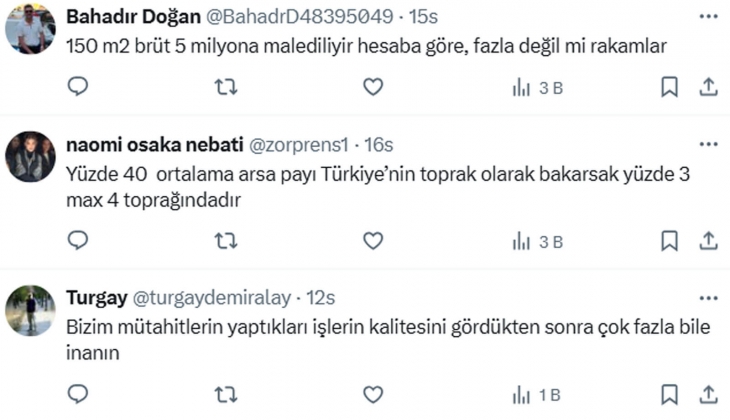 İnşaat Mühendisi Atakan Bakılan hesapladı: 1 metrekare konutun birim maliyeti 26 bin, müteahhite maliyeti ise 33 bin TL!