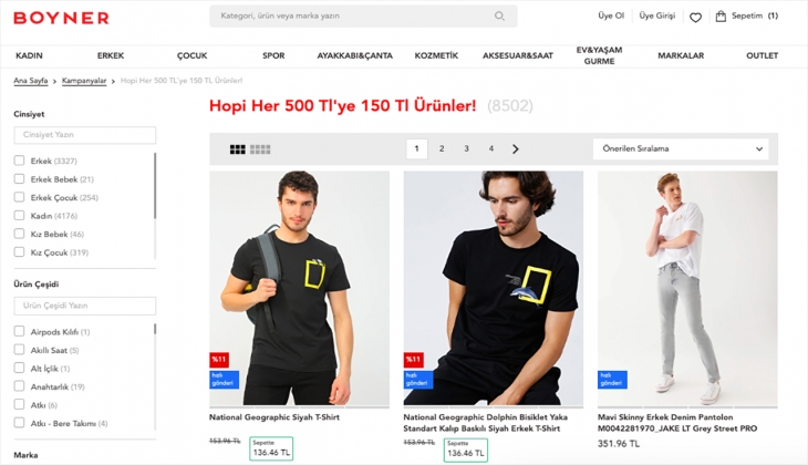Boyner’den Hopililere özel 500 lira ve üzeri alışverişe 150 lira indirim! İşte 14 Eylül 2022 fiyat listesi