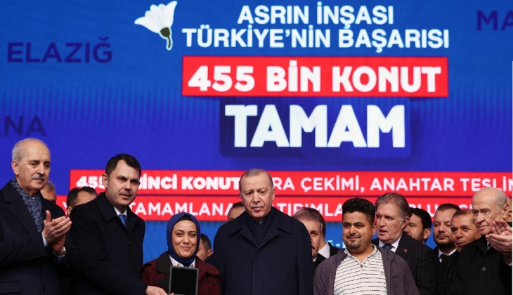 Deprem bölgesinde 455 bin konut ve iş yeri hak sahiplerine teslim edildi!