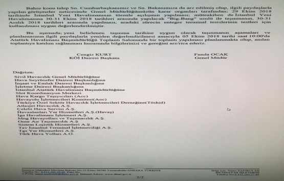 İstanbul Yeni Havalimanı na Big Bang usulü taşınma!