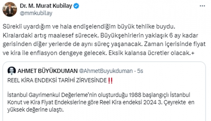 Yatırım aracı olarak 1 yıl sonra kira ve konut fiyatları dengelenecek!