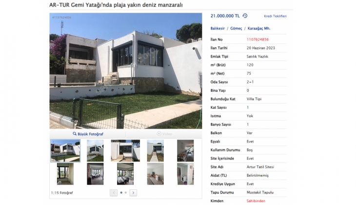 Yazlık fiyatları uçtu: 75 metrekare yazlık ev 21 milyon TL!