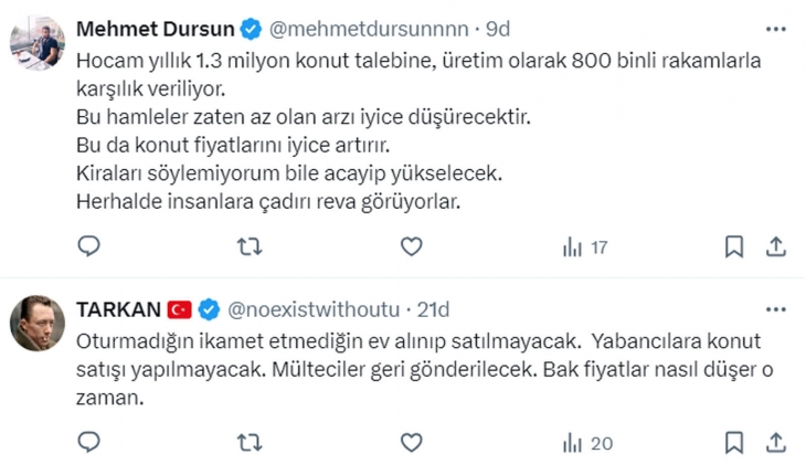 Konutlara katlamalı vergi önce satışları sonra üretimi düşürür: Parası olan da ev almaz!