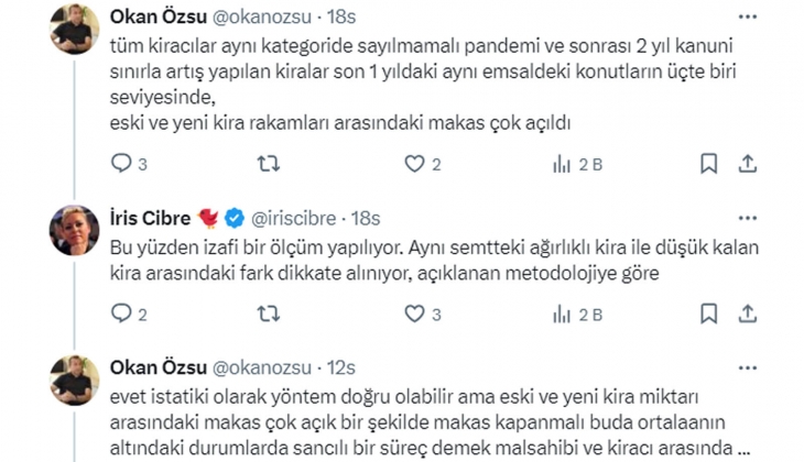 Nisan dan önce kira artışlarının yıllık yüzde 50 nin altına inme olasılığı düşük!