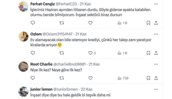 Kiraların dengelenmesi ve inşaat sektörünün ayakta kalması için ilk kez ev alacaklar için kredi kampanyaları yapılmalı!