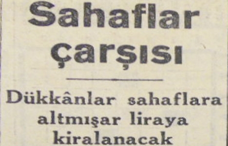 1952 yılında Sahaflar Çarşısı'nda bulunan dükkanlar kiraya verilecekmiş!