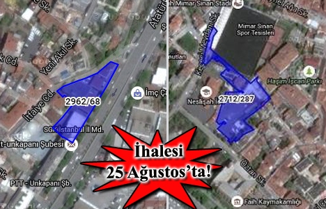 Emek İnşaat Fatih'te 130.1 milyon TL'ye 2 arsa satacak!