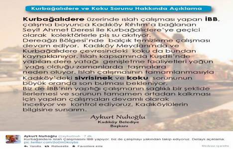 Kadıköy Belediye Başkanı Aykurt Nuhoğlu ndan Kurbağalıdere ve koku açıklaması!