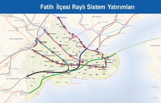 İstanbul raylı sistem haritası 2019!