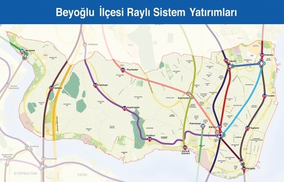 İstanbul raylı sistem haritası 2019!